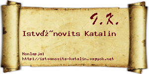 Istvánovits Katalin névjegykártya